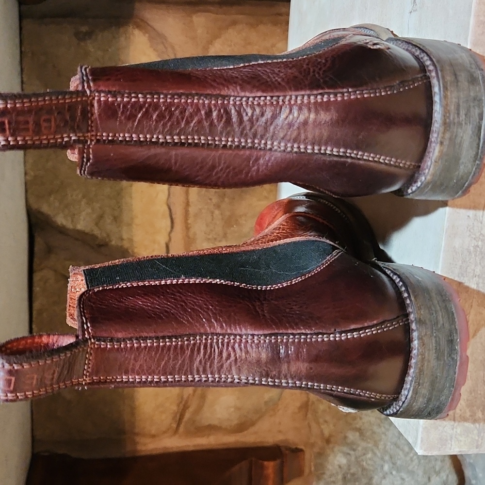 BED|STU Women's Leather Boots, Color: Cranberry. Size: 7 - Picture 4 of 5